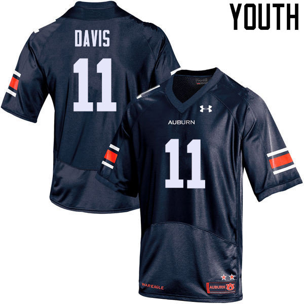 Youth Auburn Tigers #11 Chris Davis College Football Jerseys Sale-Navy - Click Image to Close